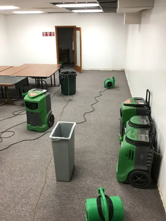 Commercial drying equipment running in a San Marino, CA home